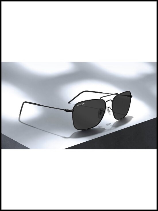Retro Metal Square Aviator Polarized Sunglasses for Men Women main image 4